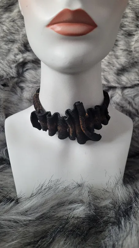 Leather choker