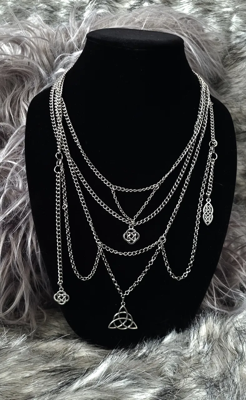 Silver-Toned Chain Necklace
